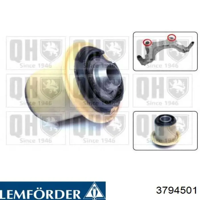 Сайлентблок заднего подрамника Lemforder 3794501 цена, от 18.85 USD