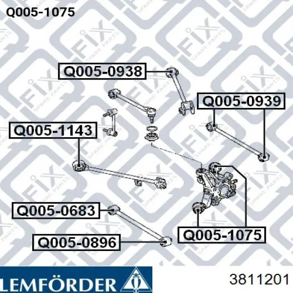 Нижняя левая шаровая опора 3811201 Lemforder