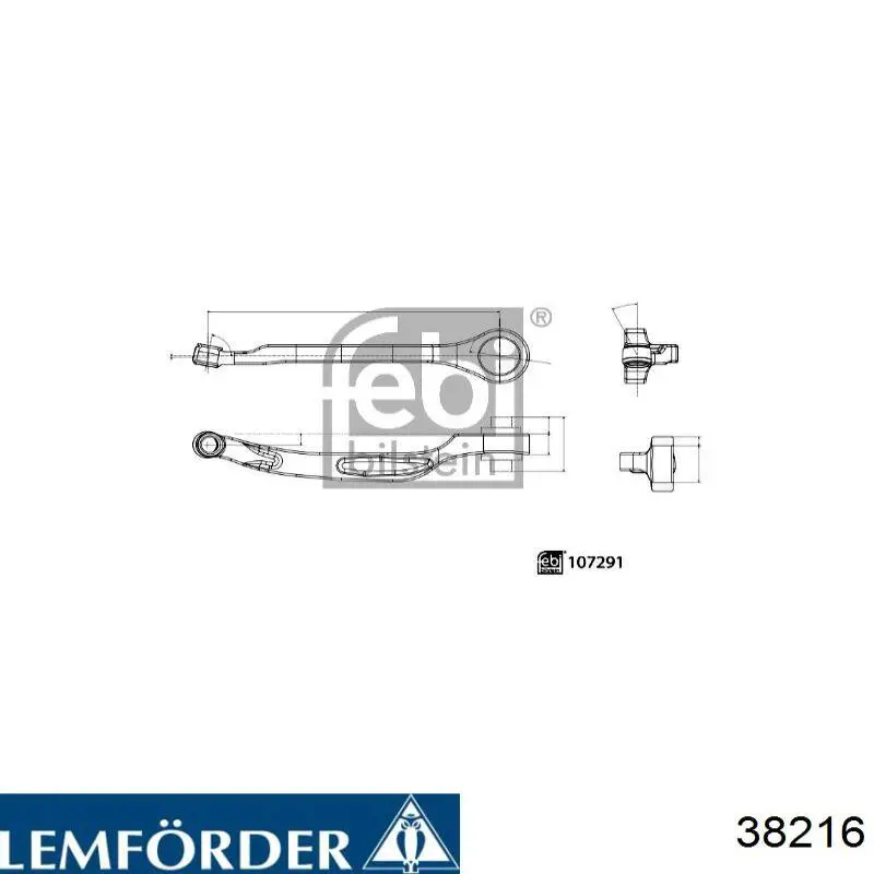 Рычаг передней подвески верхний правый Lemforder 38216 цена, от 65.94 USD