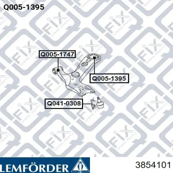 Купить 3854101 Lemforder Нижний правый рычаг передней подвески