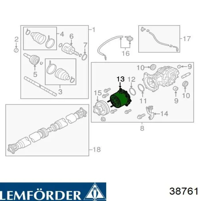 Подушка двигателя Lemforder 38761 цена, от 57.02 USD