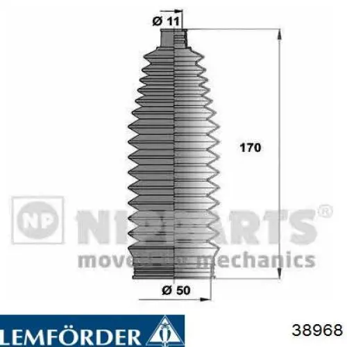 38968 Lemforder Пыльник рулевой тяги