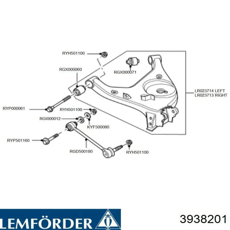 39382 01 Lemforder montante de estabilizador traseiro