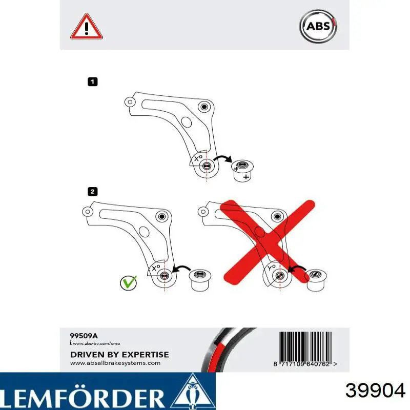 Комплект болтов задней подвески 39904 Lemforder