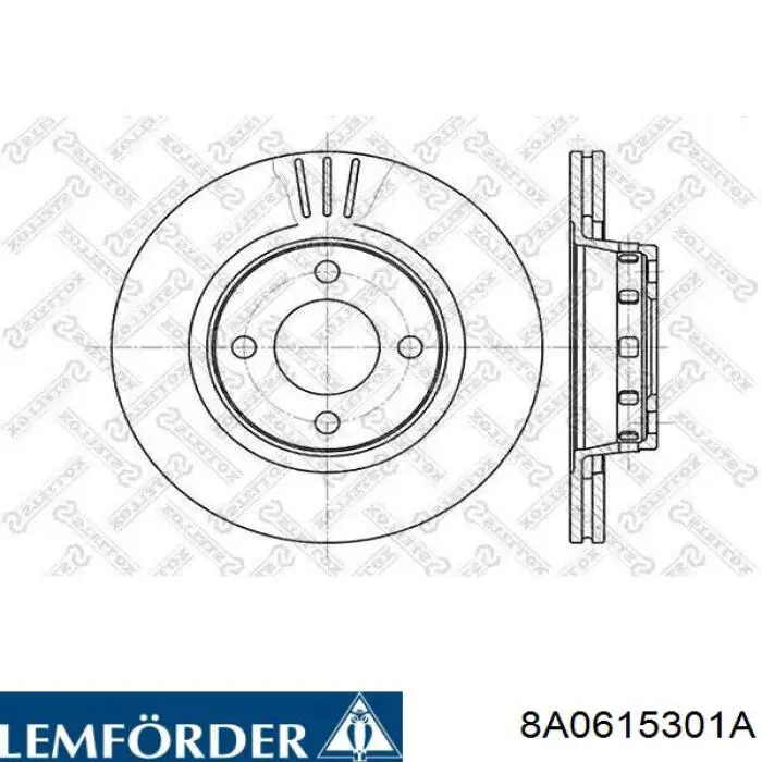 Передние тормозные диски 8A0615301A Lemforder