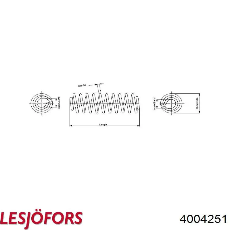 Передняя пружина 4A5411105AB VAG