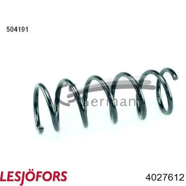 Пружина амортизатора передняя Lesjofors 4027612 цена, от 51.86 USD
