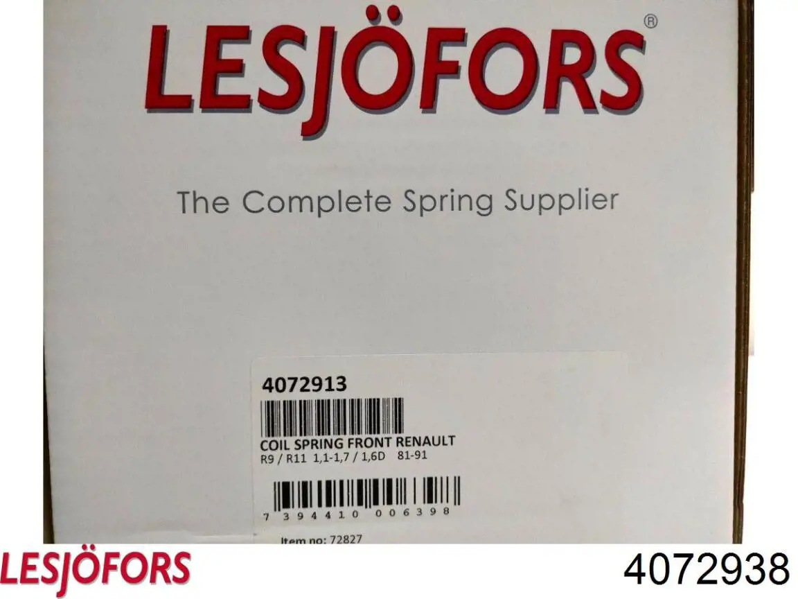 Пружина амортизатора передняя Lesjofors 4072938 цена, от 48.43 USD