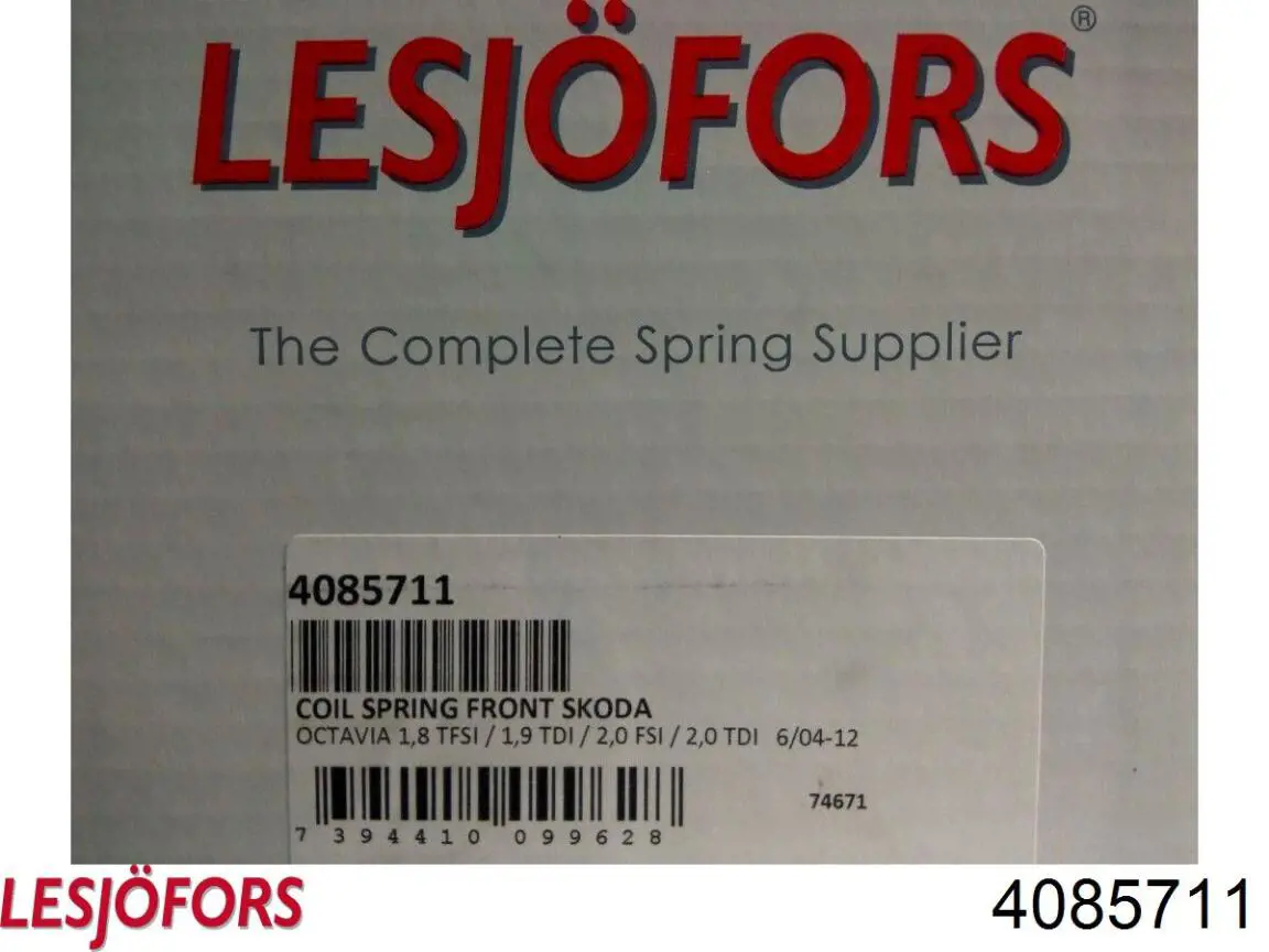 4085711 Lesjofors Пружина передней подвески