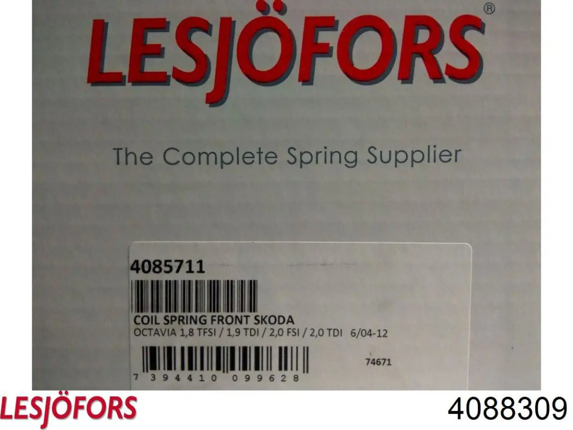 Пружина передняя левая Lesjofors 4088309 цена, от 54.63 USD