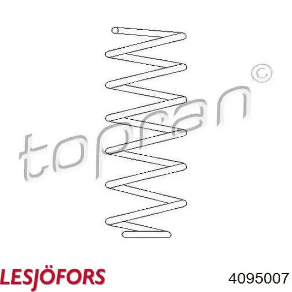 Пружина амортизатора передняя Lesjofors 4095007 цена, от 24.94 USD