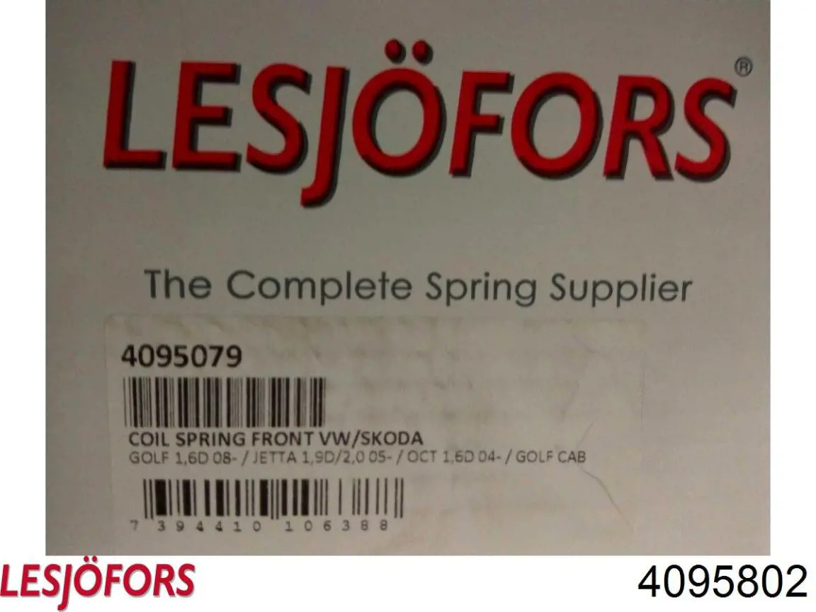 Пружина амортизатора передняя Lesjofors 4095802 цена, от 107.22 USD