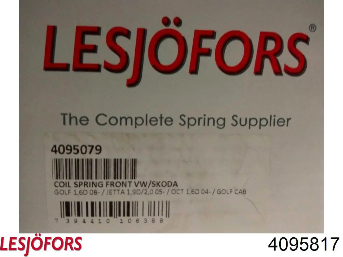 Пружина амортизатора передняя Lesjofors 4095817 цена, от 52.01 USD