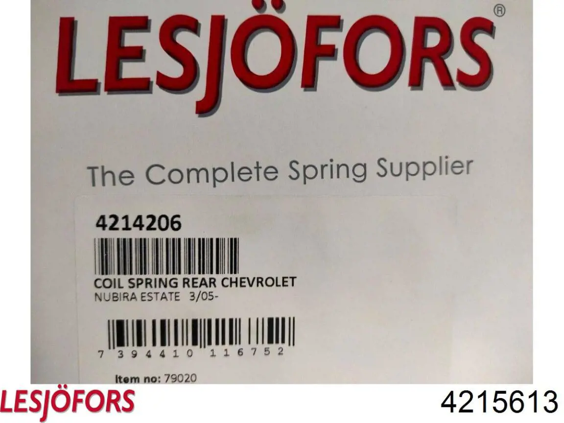 Пружина амортизатора Lesjofors 4215613 цена, от 46.96 USD