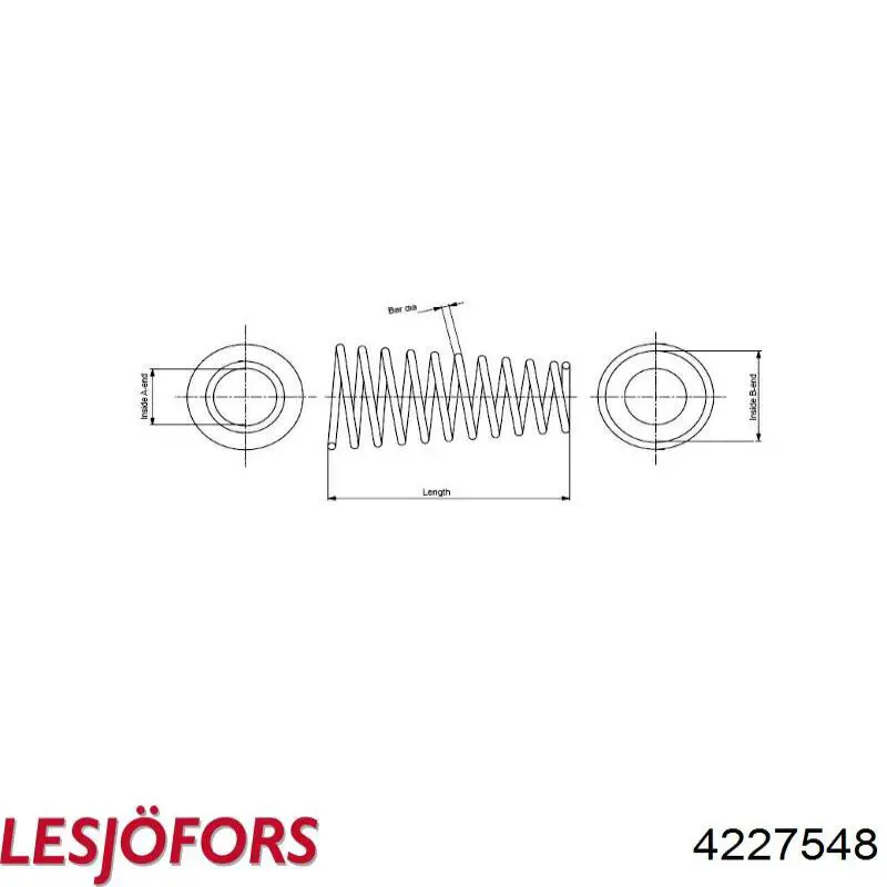 Пружина амортизатора Lesjofors 4227548 цена, от 25.74 USD