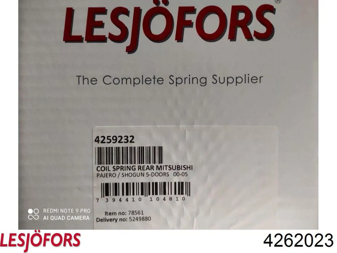Купить 4262023 Lesjofors Пружина подвески