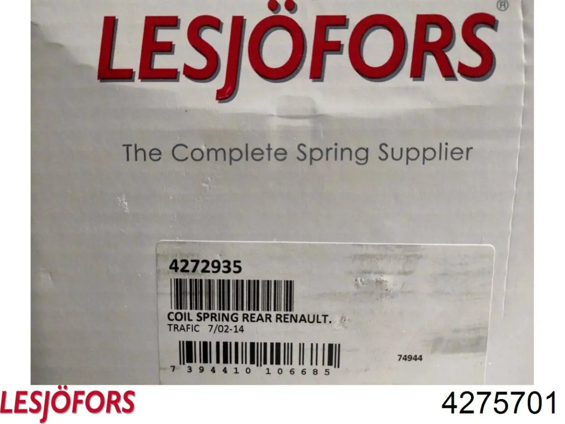 Пружина передняя правая Lesjofors 4275701 цена, от 57.90 USD