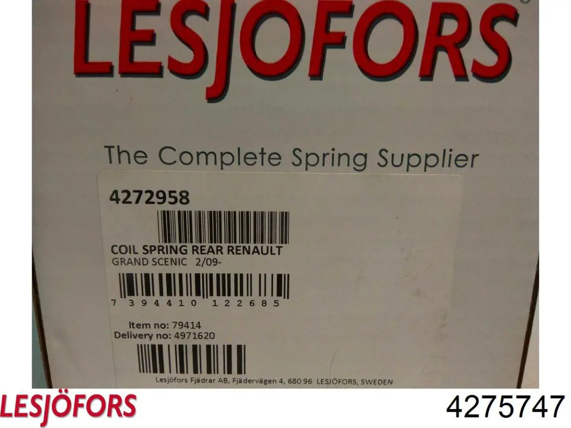 Пружина амортизатора Lesjofors 4275747 цена, от 73.13 USD