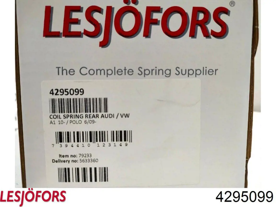 Пружина амортизатора Lesjofors 4295099 цена, от 23.26 USD