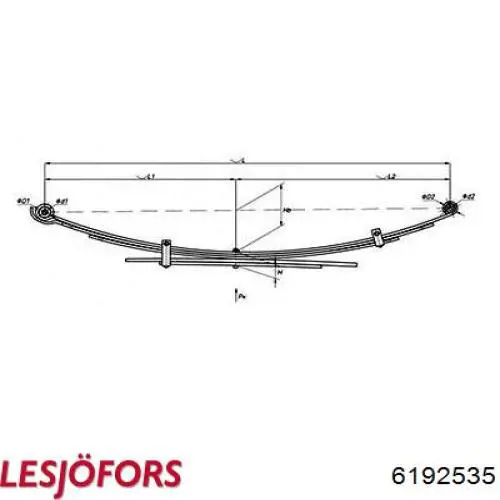 6192535 Lesjofors Задние рессоры