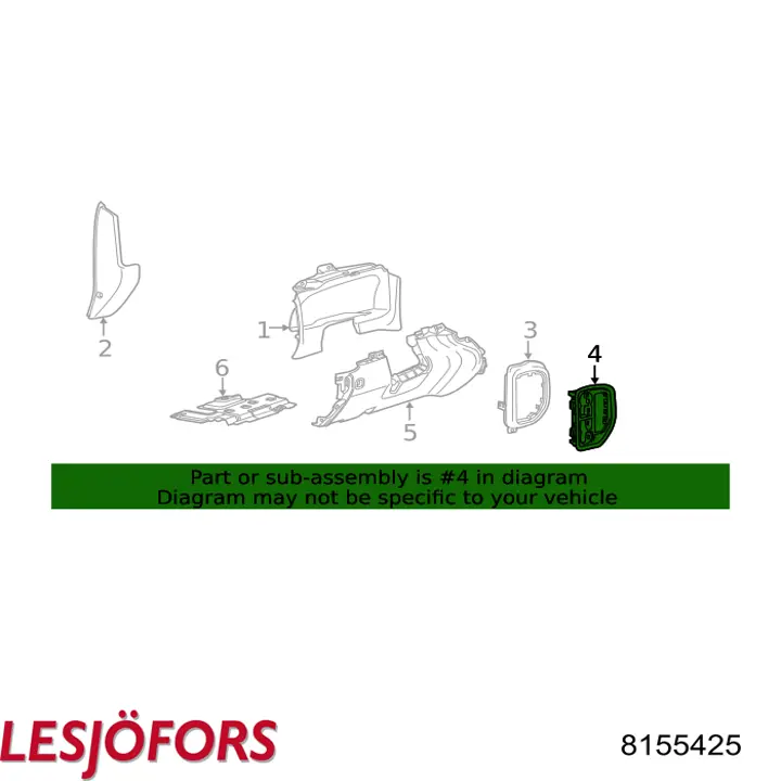 Купить 8155425 Lesjofors Амортизатор двери багажника