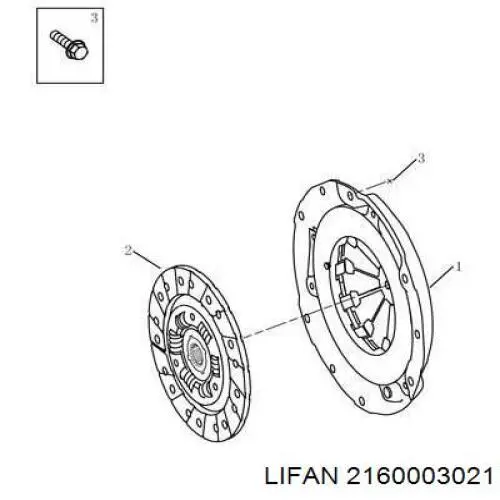 Корзина сцепления LF481Q31601100B1 Lifan