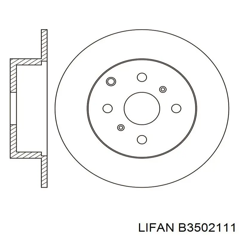 Купить B3502111 Lifan Диск тормозной задний