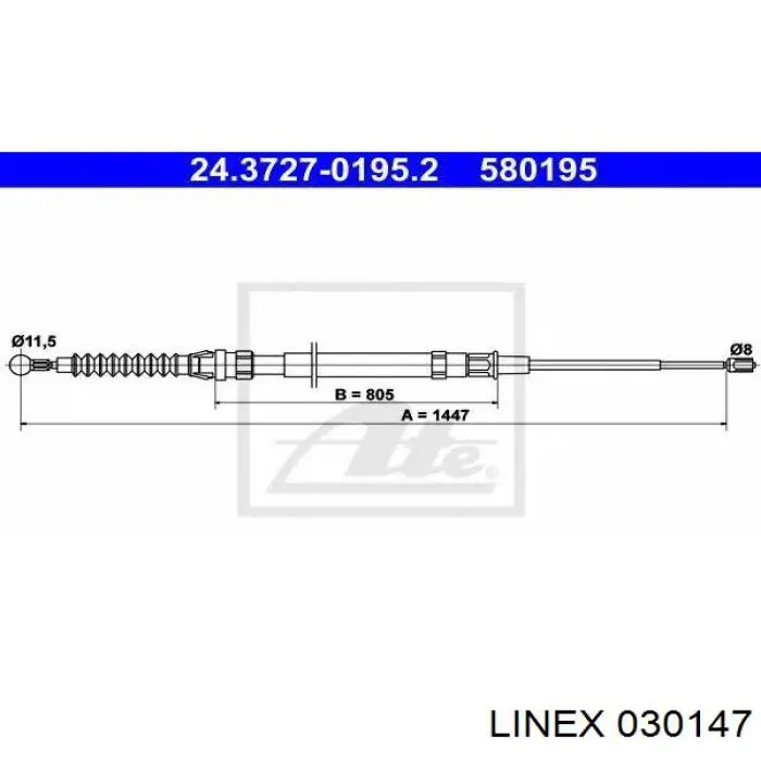 Задний трос ручника Linex 030147 цена, от 9.82 USD