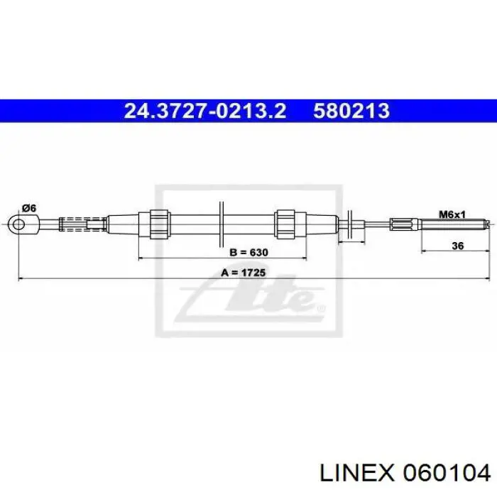 Задний трос ручника Linex 060104 цена, от 6.99 USD