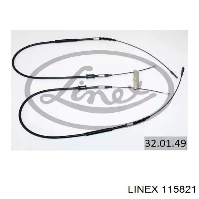 115821 Linex трос управления отопителем (печкой, силой потока воздуха)