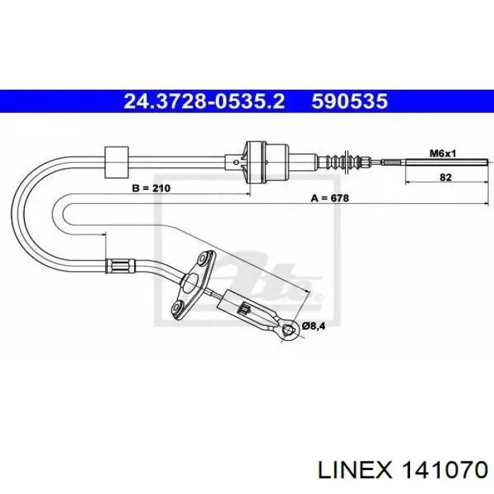 Трос сцепления Linex 141070 цена, от 13.99 USD