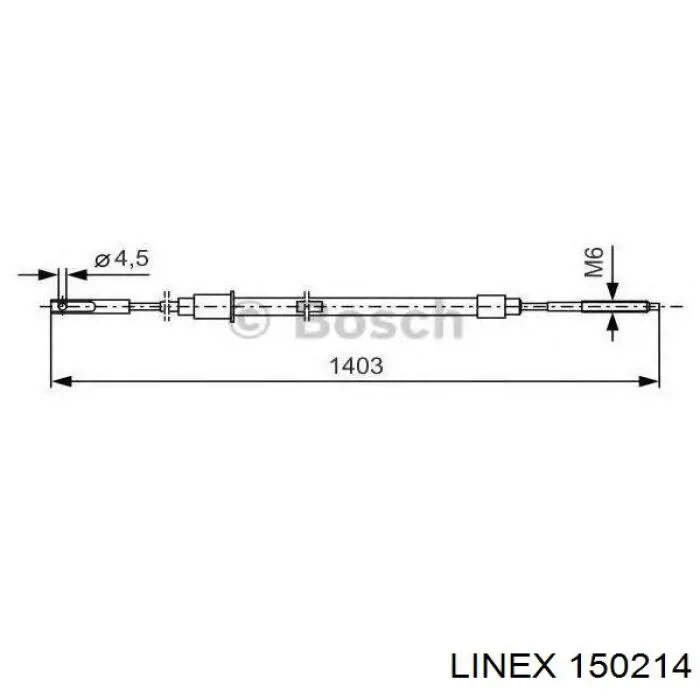 Задний трос ручника 150214 Linex