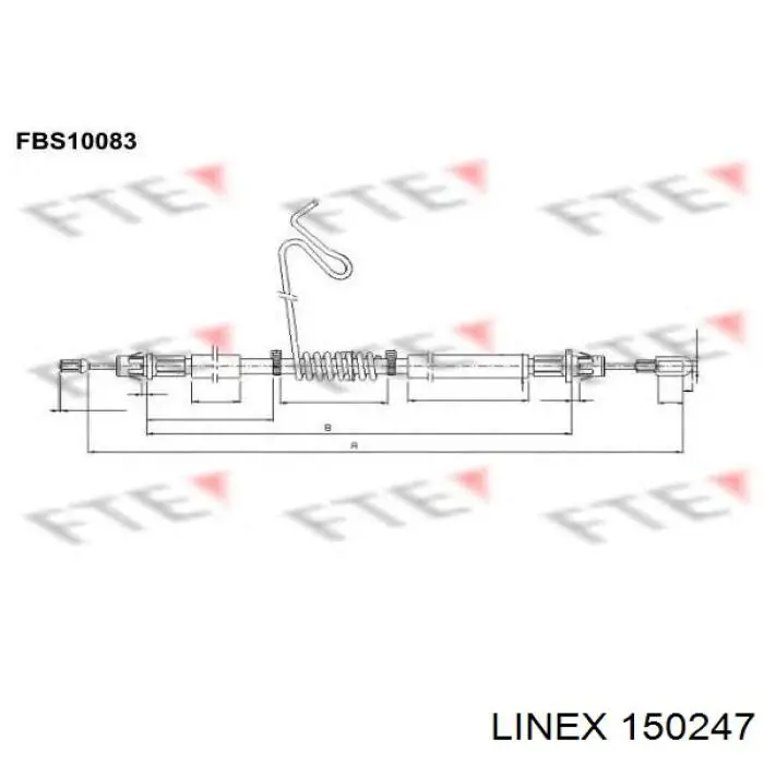 1388280 Ford Трос ручного тормоза