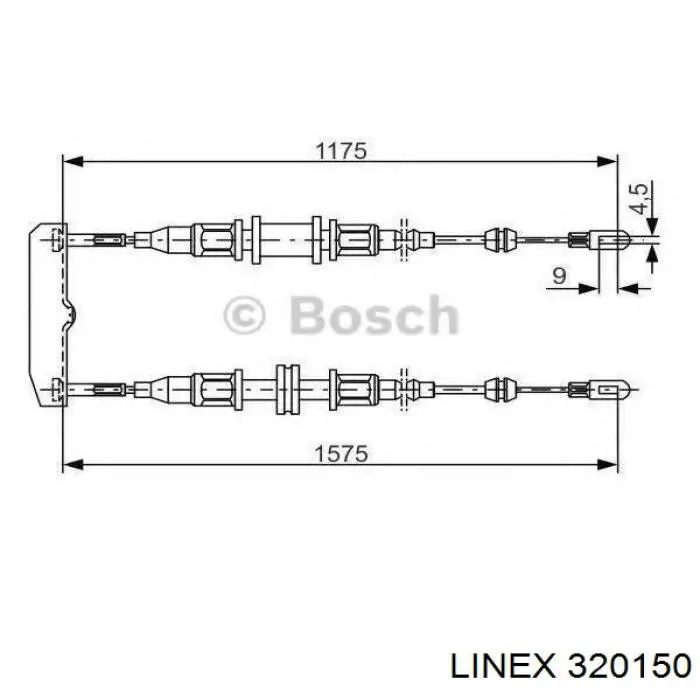 Задний трос ручника 320150 Linex