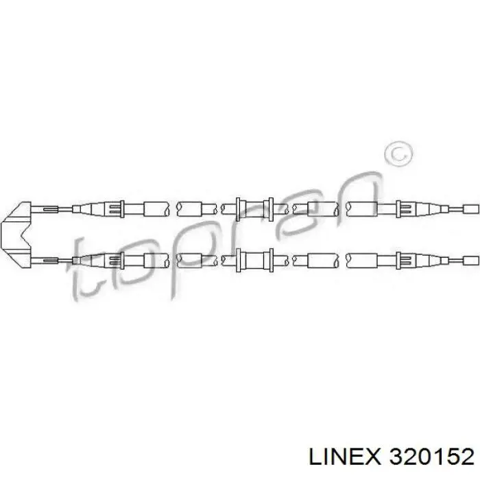 Задний трос ручника 320152 Linex