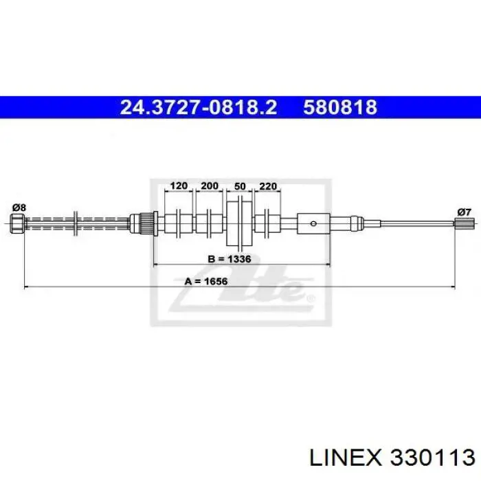 Трос ручного тормоза задний Linex 330113 цена, от 7.99 USD