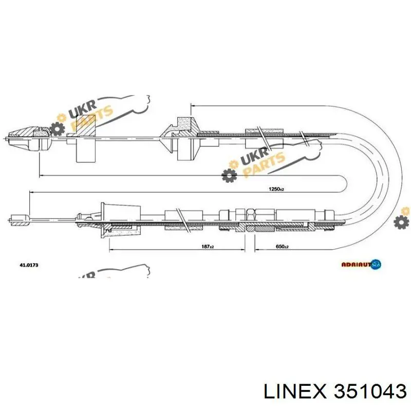 Трос сцепления 351043 Linex