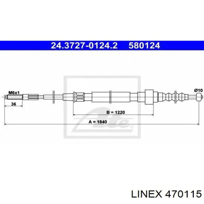 Задний трос ручника Linex 470115 цена, от 6.73 USD