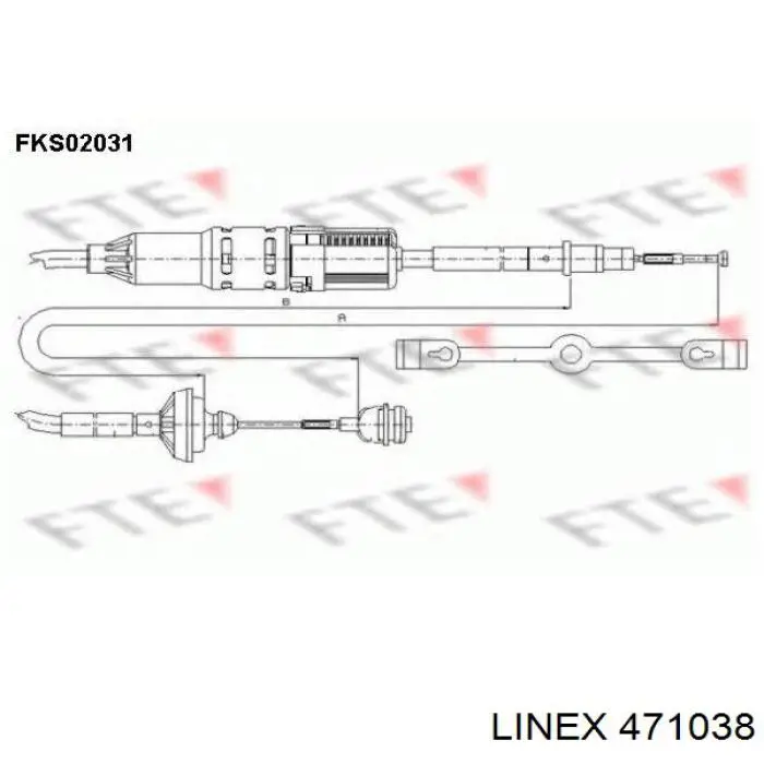 Купить 471038 Linex Трос сцепления