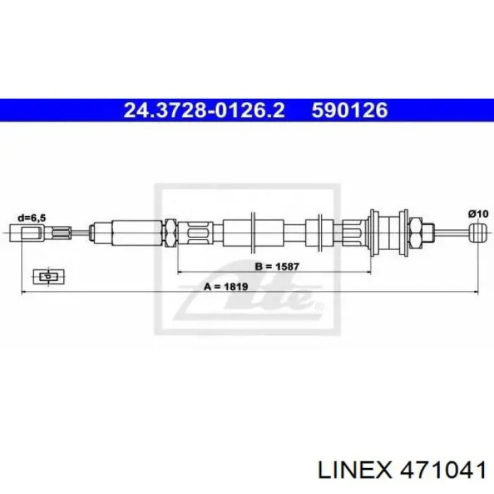 Трос сцепления 471041 Linex