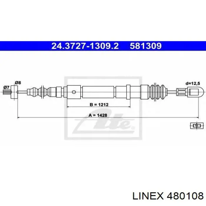 Задний трос ручника Linex 480108 цена, от 11.36 USD