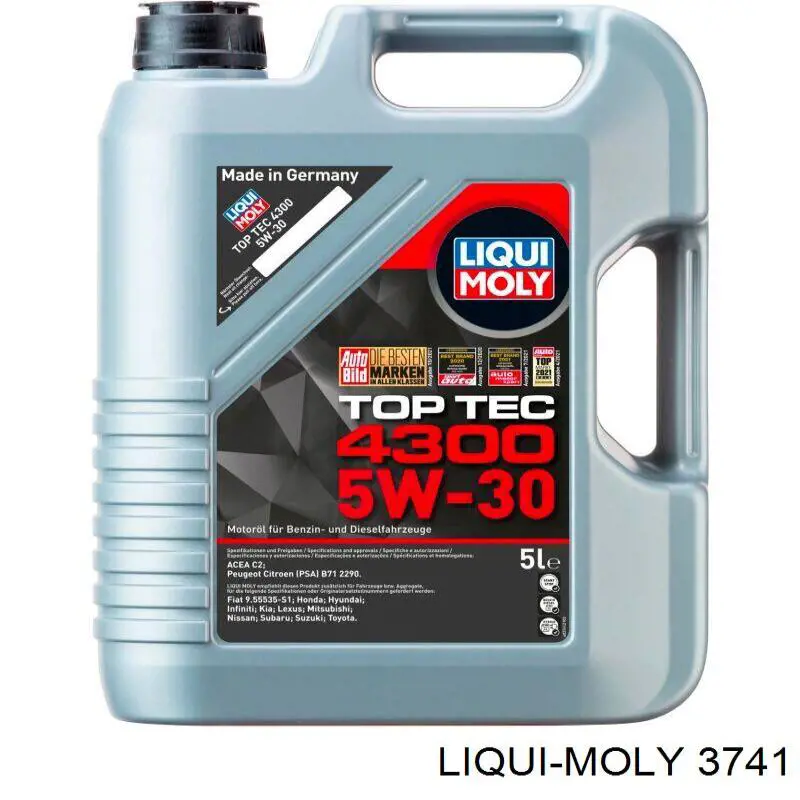Моторное масло Liqui Moly Top Tec 4300 5W-30 Синтетическое 5л (3741)