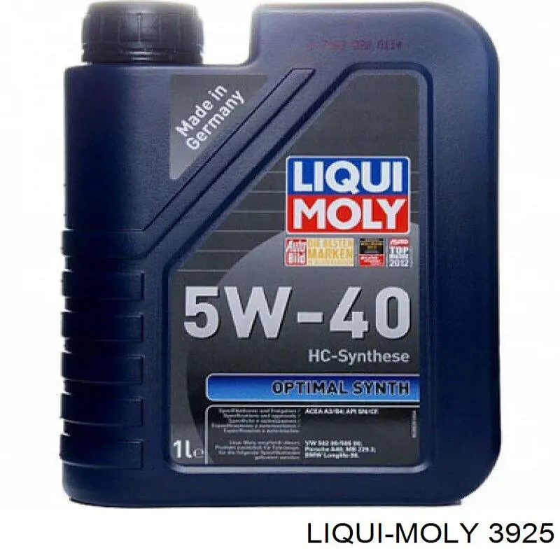 Моторное масло Liqui Moly Optimal Synth 5W-40 Синтетическое 1л (3925)
