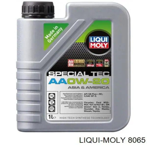 Моторное масло Liqui Moly Special Tec AA 0W-20 Синтетическое 1л (8065)