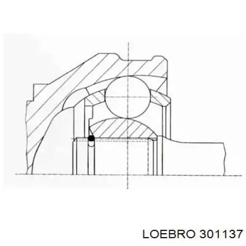 ШРУС внутренний передний 301137 Loebro