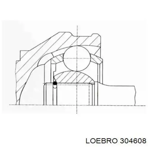 ШРУС внутренний передний правый 304608 Loebro