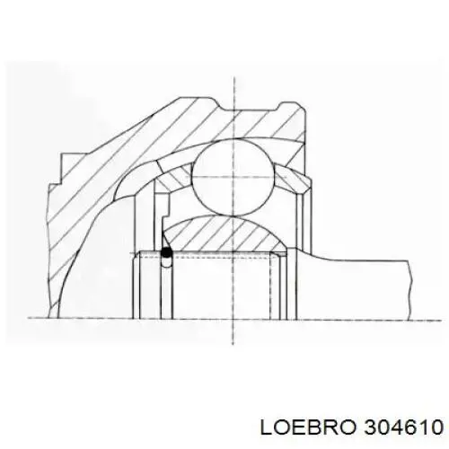 ШРУС внутренний передний правый 304610 Loebro