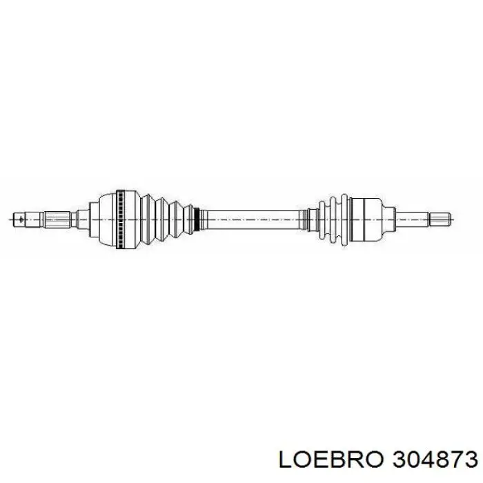 304873 Loebro полуось (привод передняя)