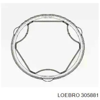 305881 Loebro пыльники шрусов передней полуоси, комплект