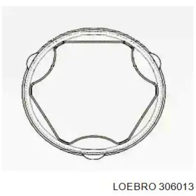 Пыльник ШРУСа внутренний 306013 Loebro